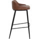 Astra 34.75 inch Black / Cinnamon Brown Barstool